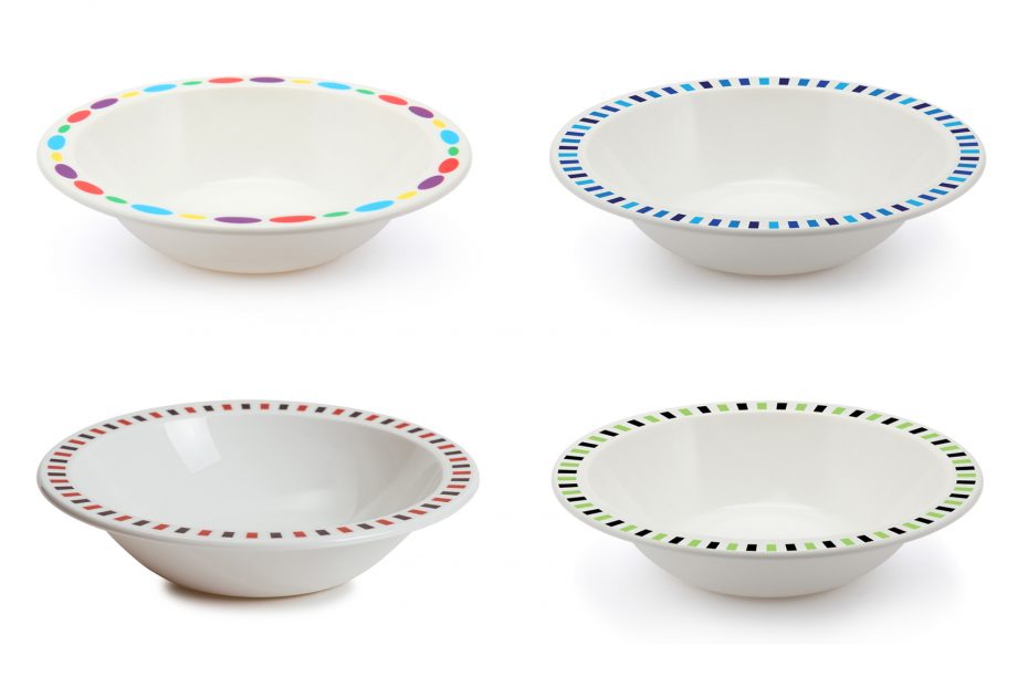 Copolyester Patterned Duo Bowls