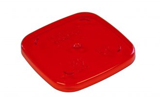 Red Copolyester Dessert Pot Lid