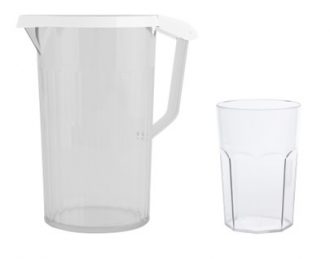 HC277439 - Harfield Clear Plastic Jug and Lid - 1.1 Litre