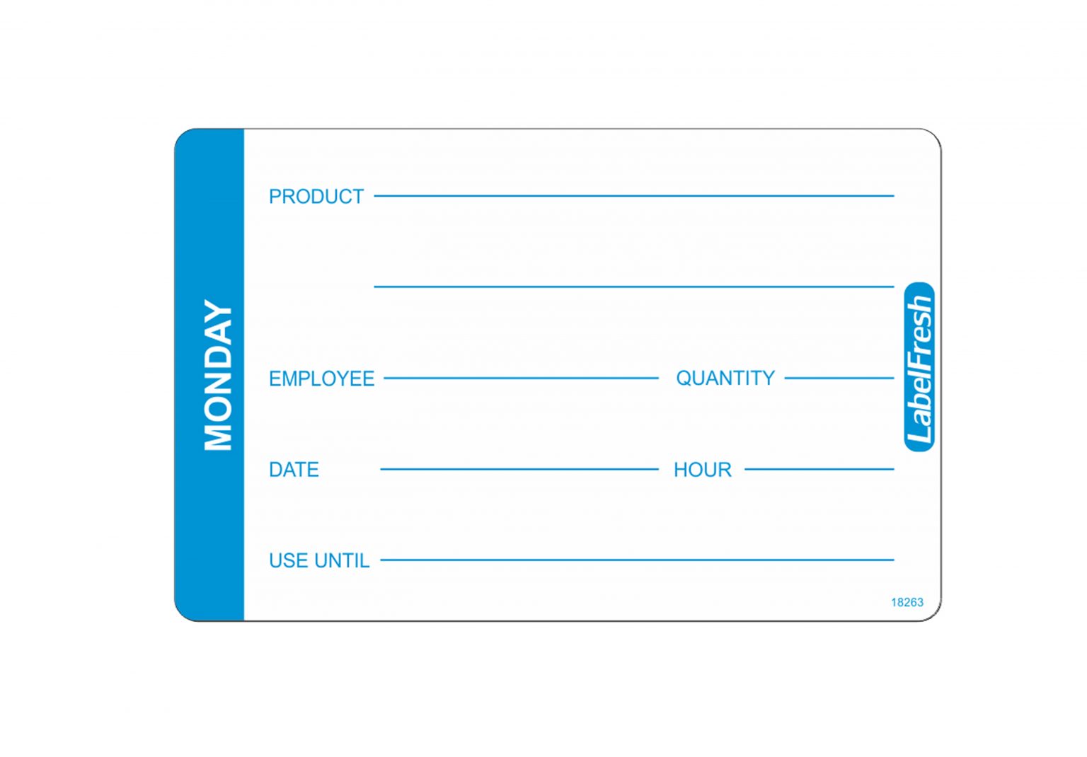 Weekly Pro Labels - Removable - 500 per roll • Harfield Tableware