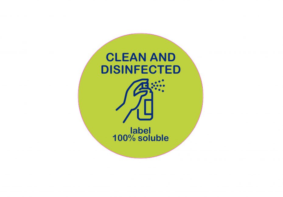 Clean & Disinfected Label