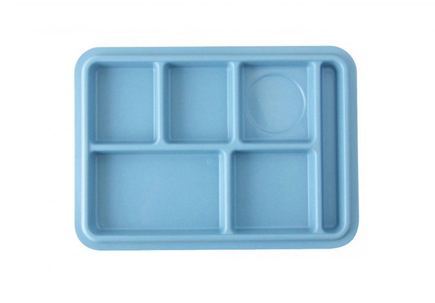 6 Compartment Meal Tray in Steel Blue • Harfield Tableware
