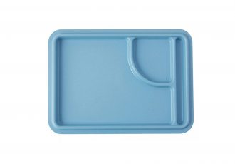 3 Compartment Meal Tray in Steel Blue
