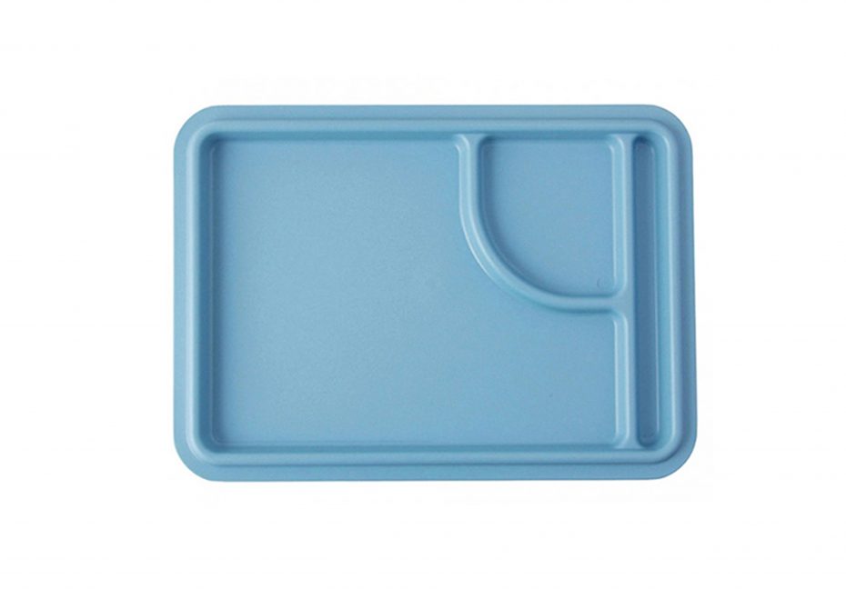 3 Compartment Meal Tray in Steel Blue