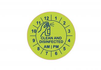 Clean & Disinfected Clock Labels