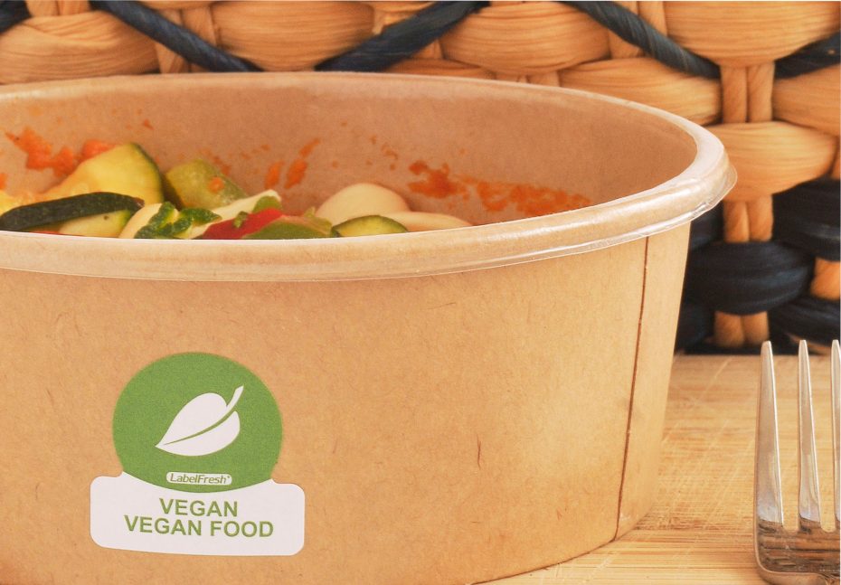 Meal Bowl with Vegan Label