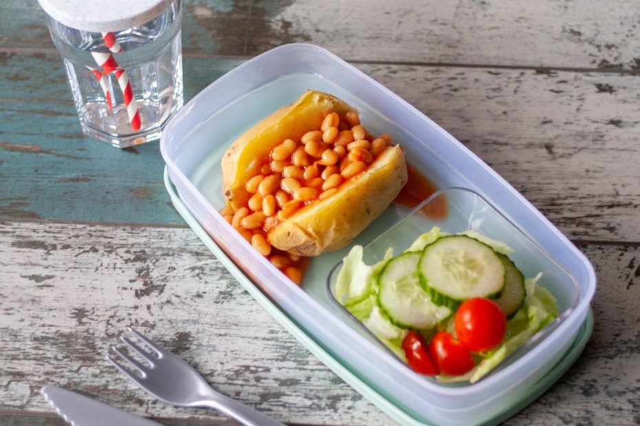 Jacket potato in lunch box