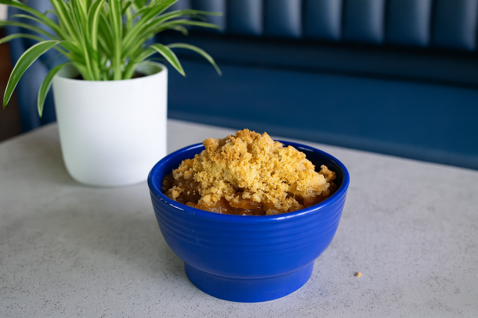 Royal Blue Hi Heat Bowl with Crumble