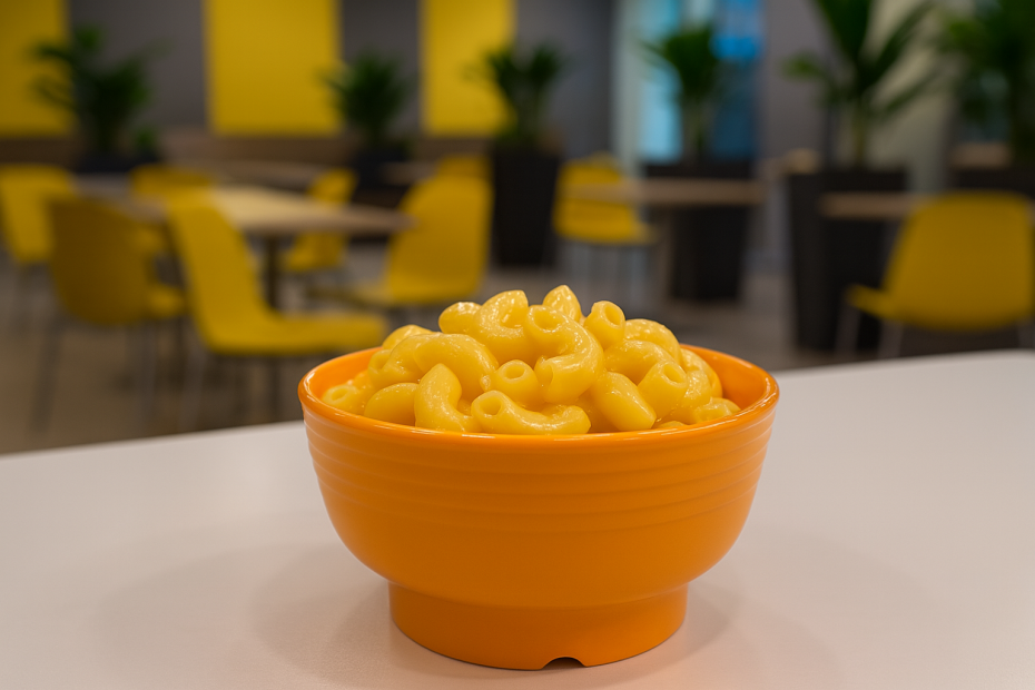 Yellow Hi Heat Bowl with Mac'n'Cheese