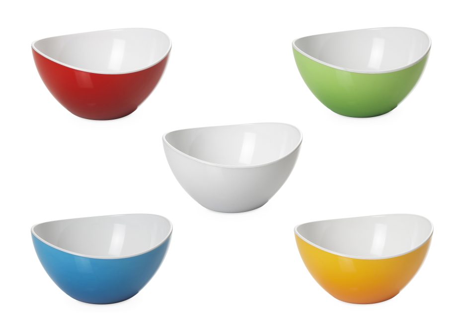 12cm Curved Edge Acrylic Bowls All Colours