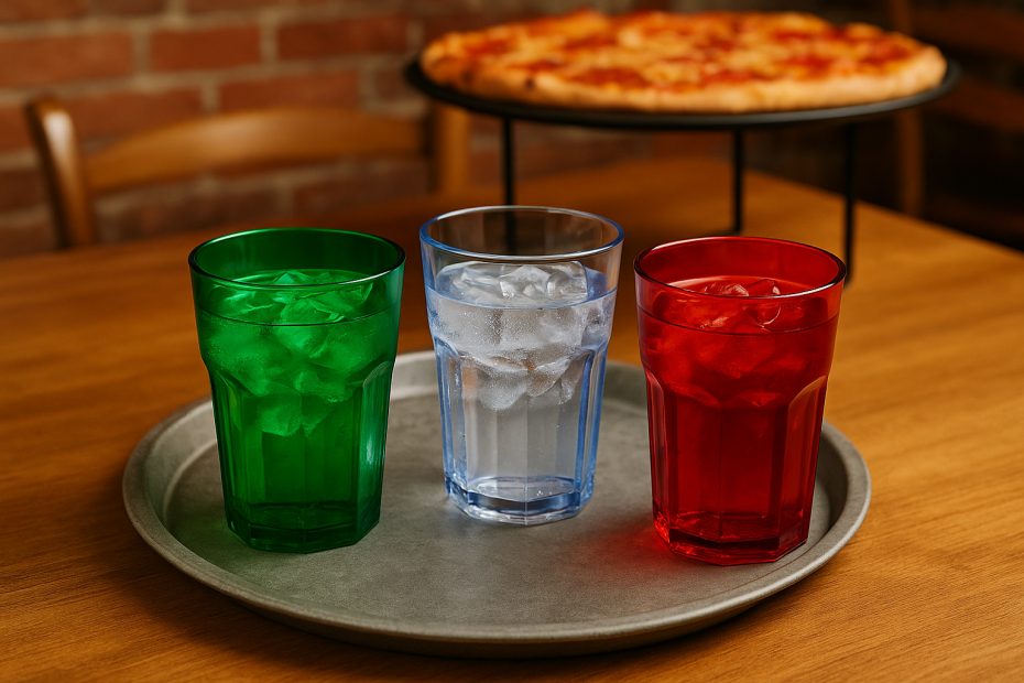 American Style Tumblers on Puro Tray in Restaurant Setting