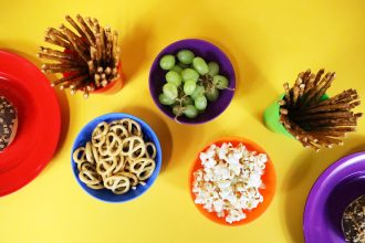 Snacks in Rainbow Small Bowls