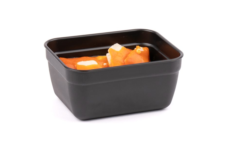 Black 400ml Rectangular Dish with Lid