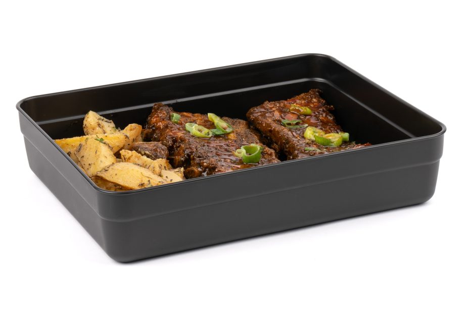 Black 2L Rectangular Dish with Lid