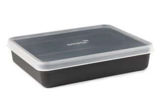 Black 2L Rectangular Dish with Lid