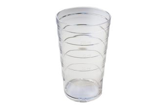 Graduated Ribbed Tumbler in Clear
