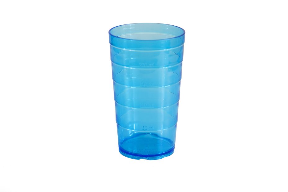 Translucent Blue Graduated Tumbler