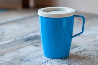 Blue Beaker with Grey Lid