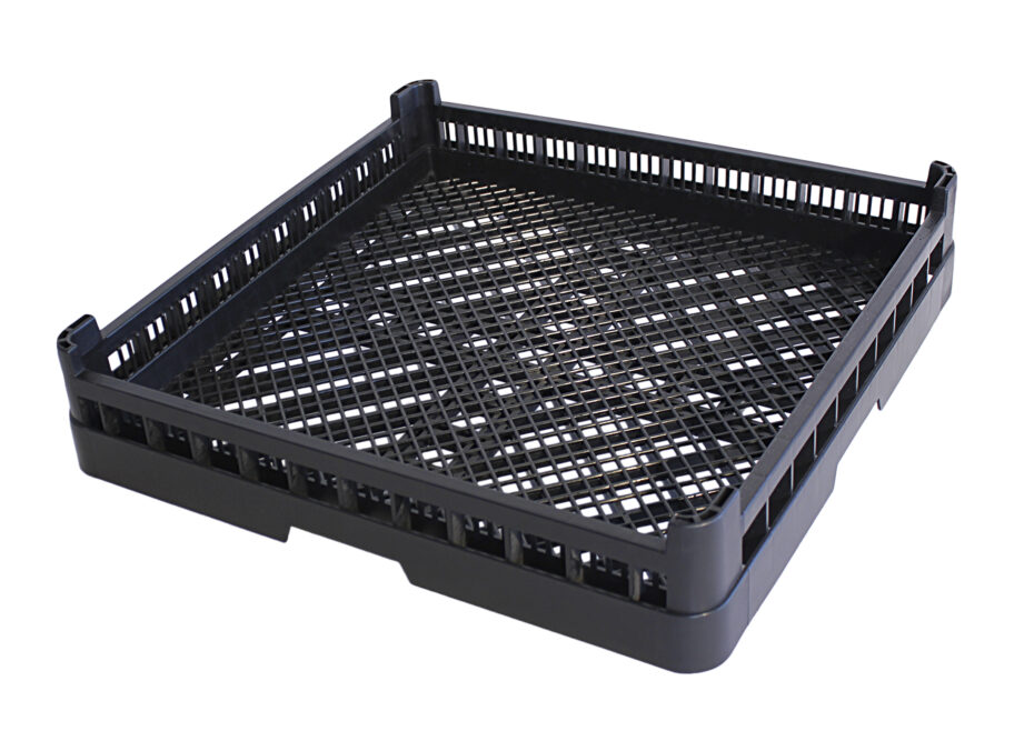 Dishwasher Rack with Fine-Meshed Bottom