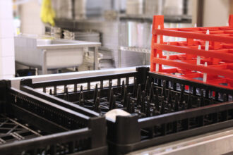 Plate Dishwasher Rack in use