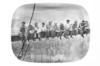 Lunch atop a Skyscraper Tray