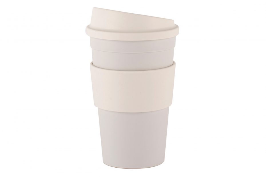 Smokey White Coffee To Go with Sip Lid and Sleeve