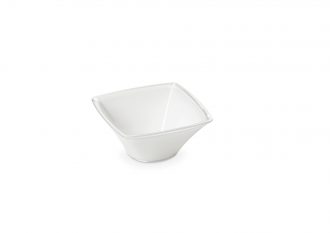Small Square Display Bowl in White Acrylic