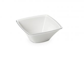 Medium Square Display Bowl in White Acrylic