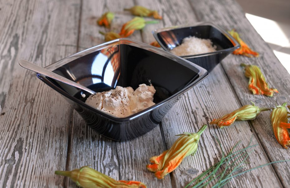 Black Square Display Bowl with Dip