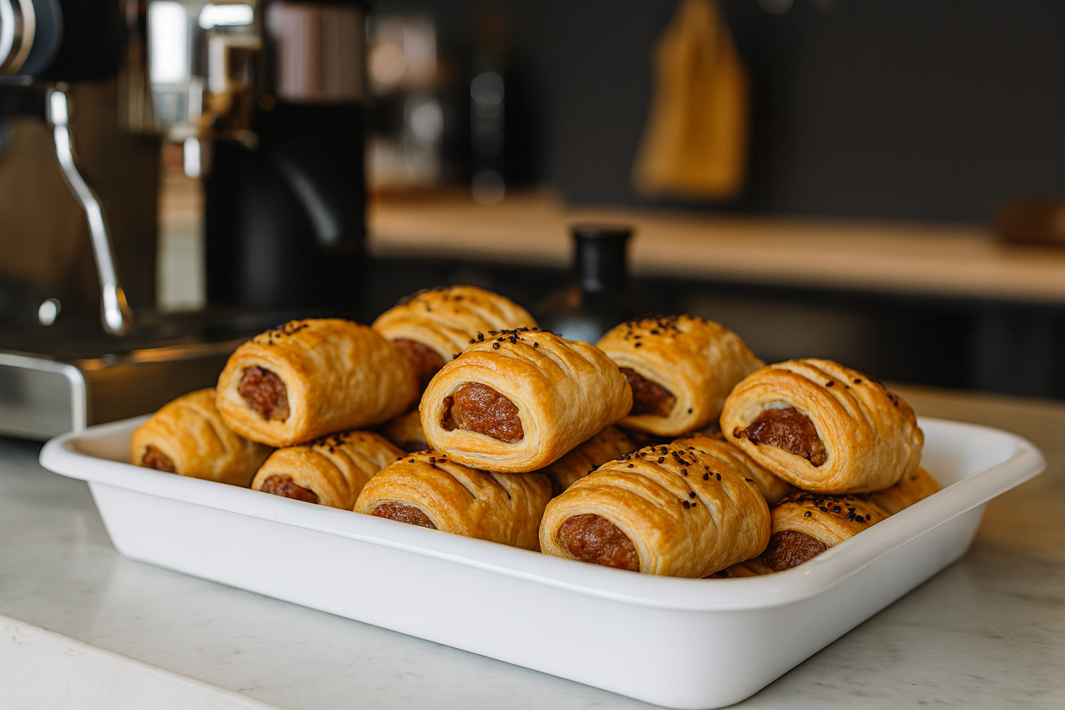 Sausage Rolls in 10L Dividing Dough Container