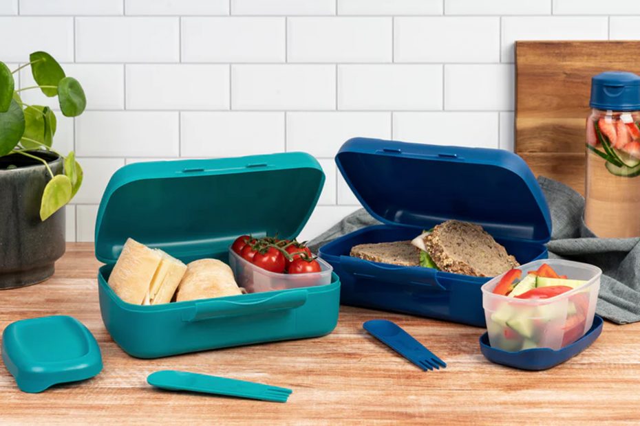 Blue and Green Sporks with Lunchboxes