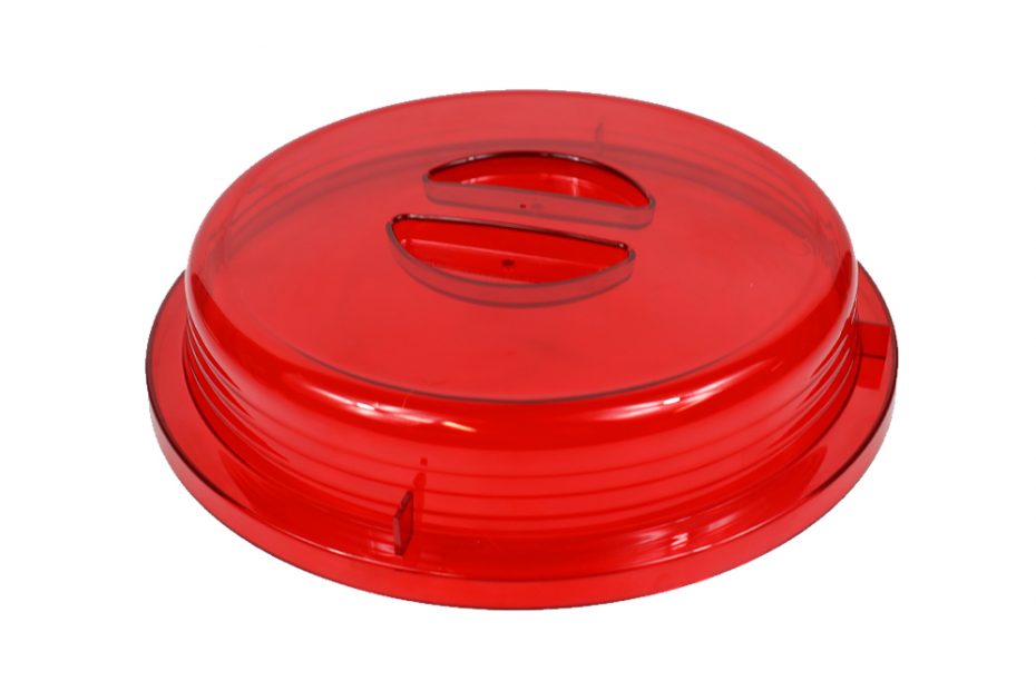 Hi Heat High Plate Cover in Translucent Red Colour