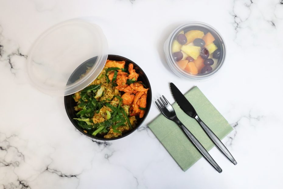 750ml Amuse Pro Round Container with Oriental Lunch