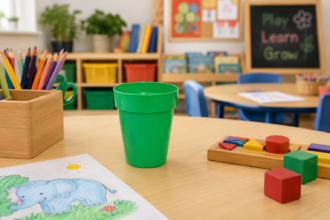 Smooth Green Tumbler in Pre School Setting