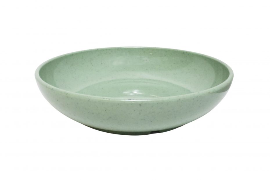 18cm Green Speckled Walled Bowl