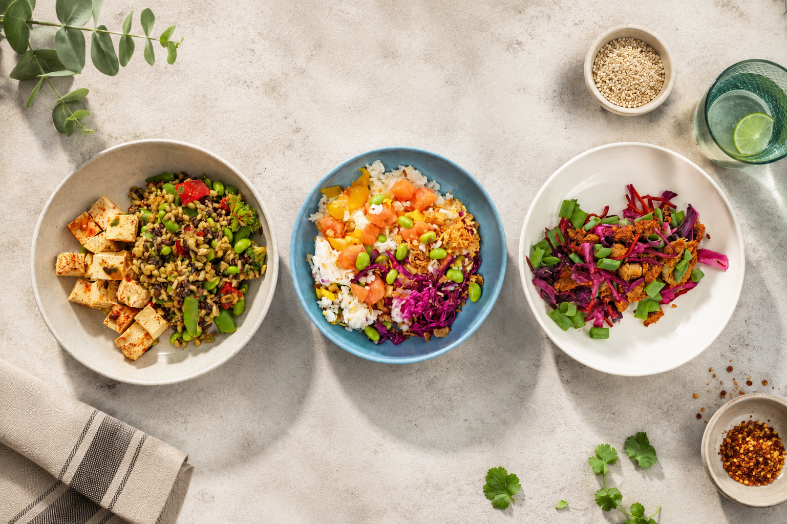 Street Food Served in Walled Bowls