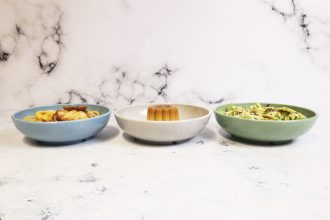 Speckled 15cm Walled Bowls with Savoury Dishes and Dessert