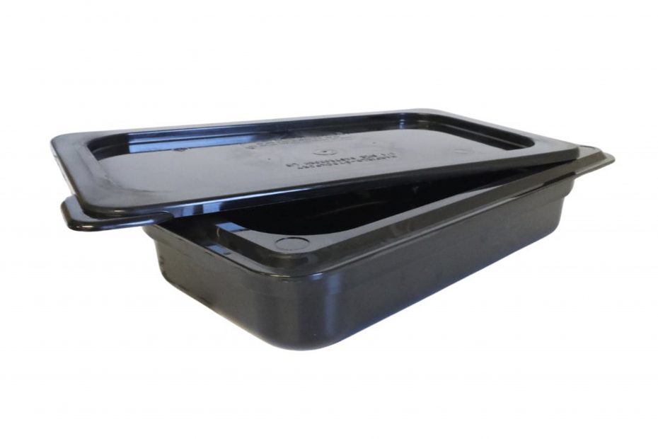 180C 1/4 Gastronorm Base with a Lid in Charcoal
