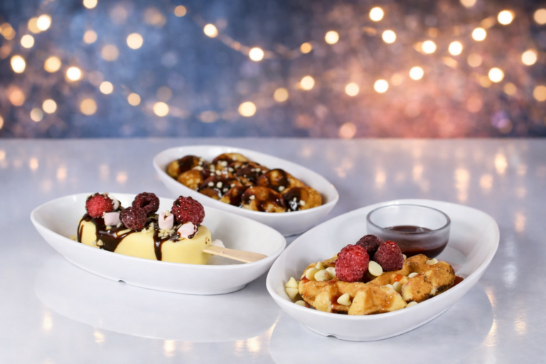 Desserts in Deep Oval Dishes